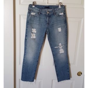 Koral distressed crop ankle jeans 25